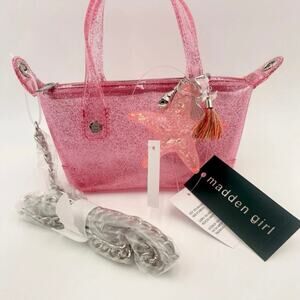 *NWT* Mini Glitter Jelly Bag Madden Girl - Pink